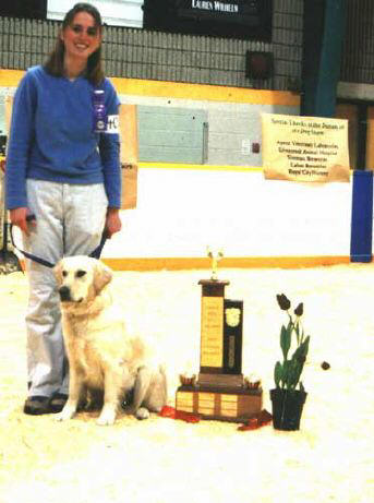 Melissa and Jasmine with trophy