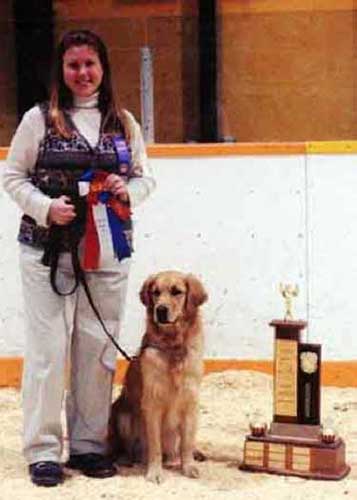 Marianne Robertson and Katie with trophy